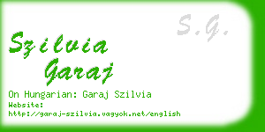 szilvia garaj business card